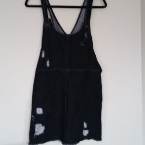 Tinsel Distressed fringed hem overall Dress Size S